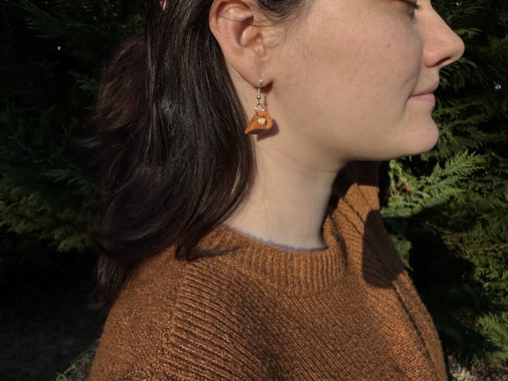 Pumpkin Pie Earrings Handmade from clay